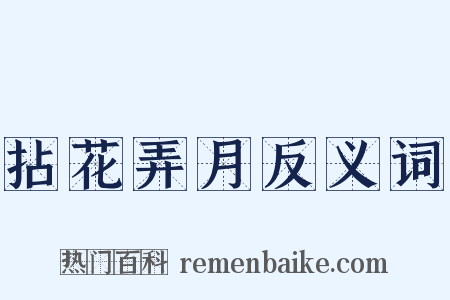 拈花弄月反义词是什么意思的图片